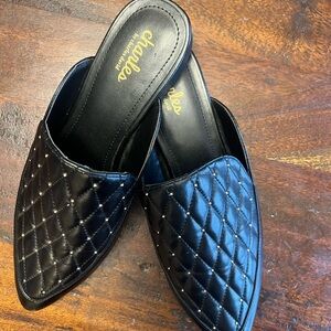 Charles By Charles David Black Quilted Flats